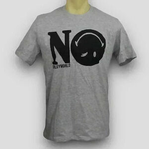 SMILEY WORLD mens NWT‎ grey graphic medium t-shirt